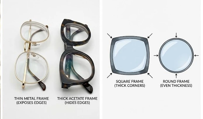 how to hide thick lenses